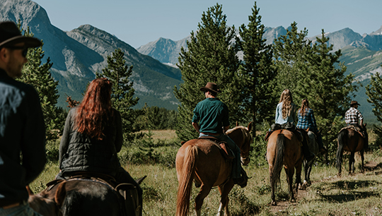 Boundary Ranch, Kananaskis, Alberta - Ridge Trail Horseback Riding Tour with Steak Lunch